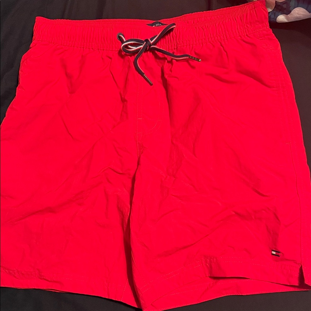 Tommy Hilfiger Bright Red Swim Trunks